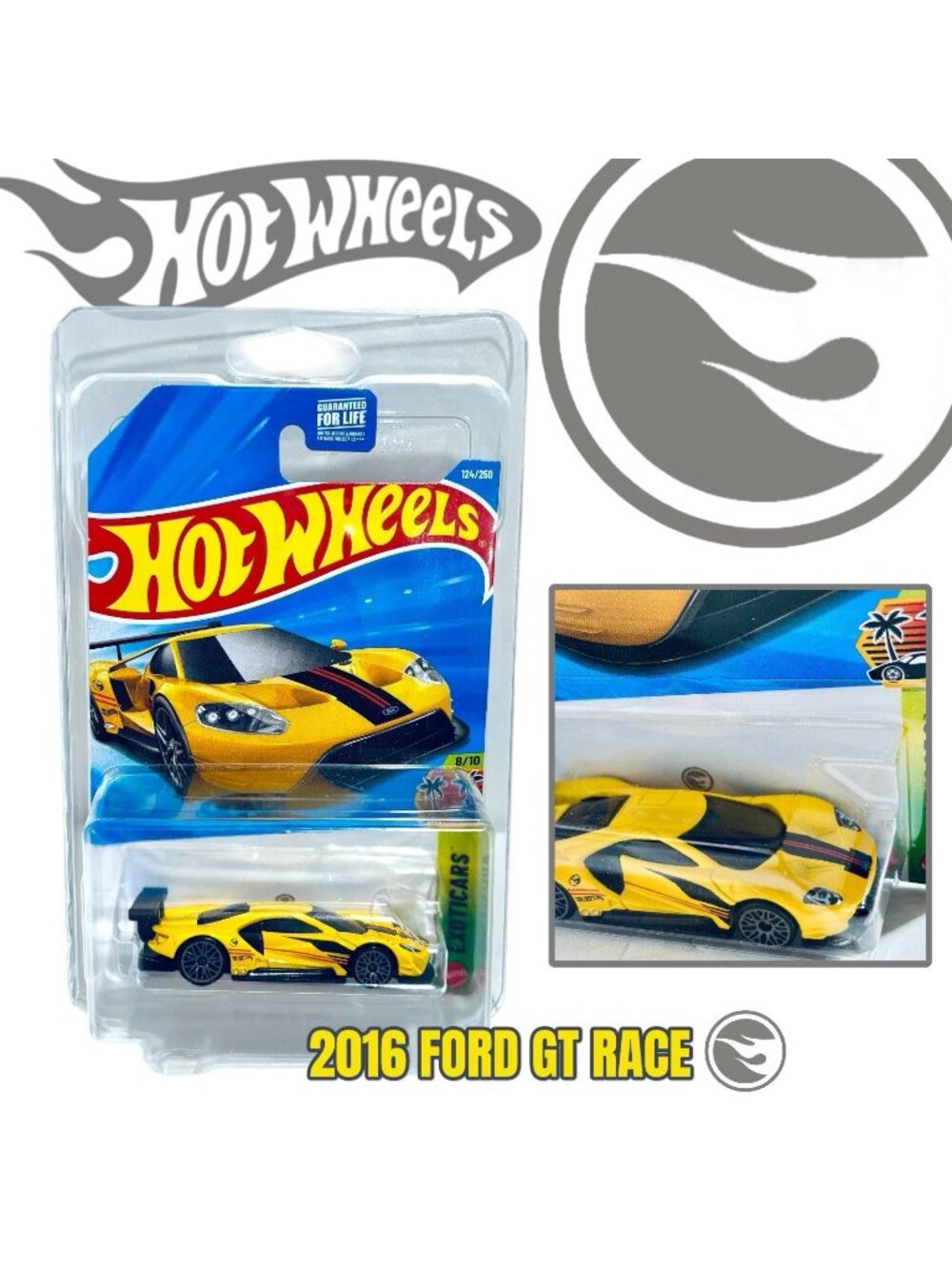 Hot Wheels 2026 Case F 2016 Ford GT Race Yellow TREASURE HUNT !! In protector!